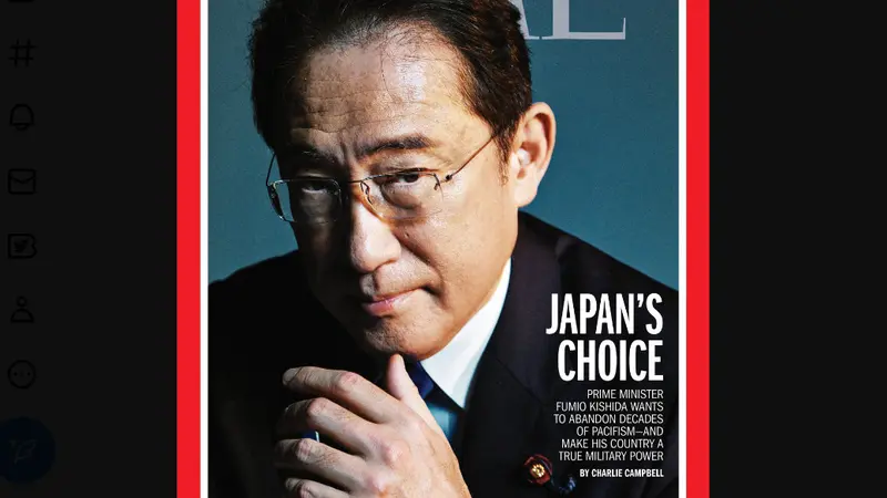 PM Jepang Fumio Kishida di cover majalah TIME.