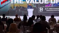 Menteri Koordinator Bidang Infrastruktur dan Pembangunan Kewilayahan Agus Harimurti Yudhoyono (AHY) saat menghadiri Jakarta Asset Forum and Expo (JAFEX) 2026 di St Regis Jakarta Selatan, Selasa (11/8/2026) (Liputan6.com/Winda Nelfira)