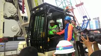 Wagub DKI Jakarta Djarot Saiful meresmikan pembangunan jalan layang (Liputan6.com/ Ahmad Romadoni)