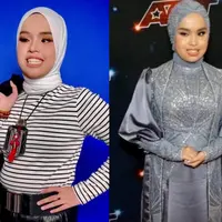 Saat pertama kali muncul di panggung AGT 2023, Putri tampil dalam balutan busana kasual. [@arianinismaputri]