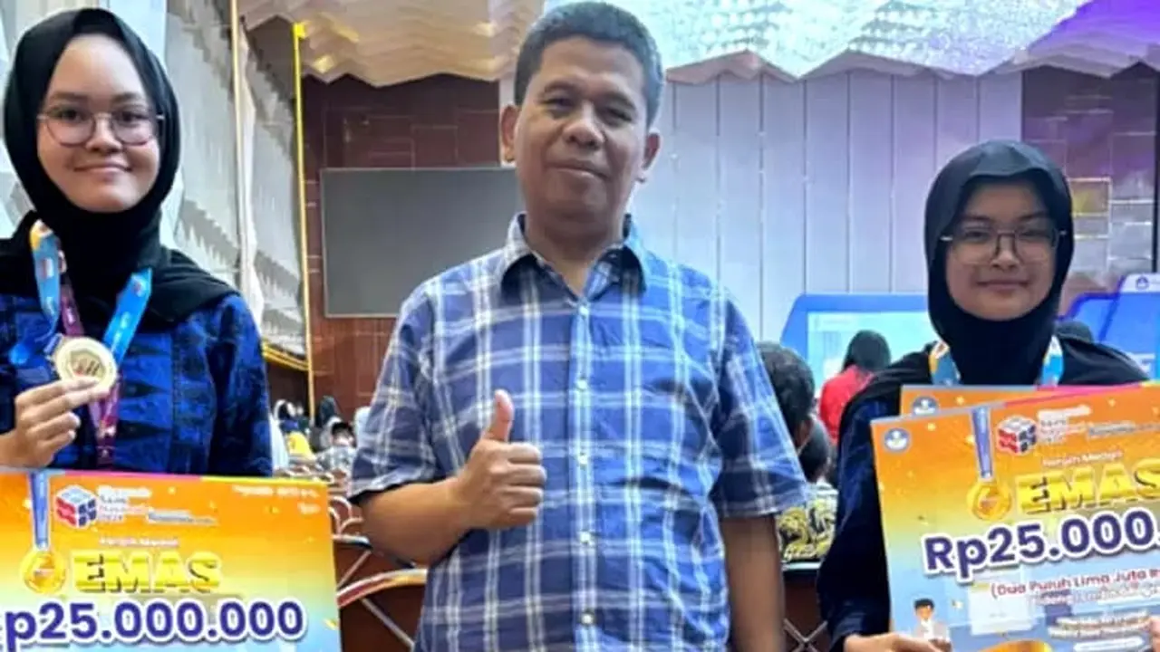 SMAN 2 Tangsel menyabet dua medali emas pada Olimpiade Sains Nasional 2024 Kemendikbud Ristek. (Istimewa)