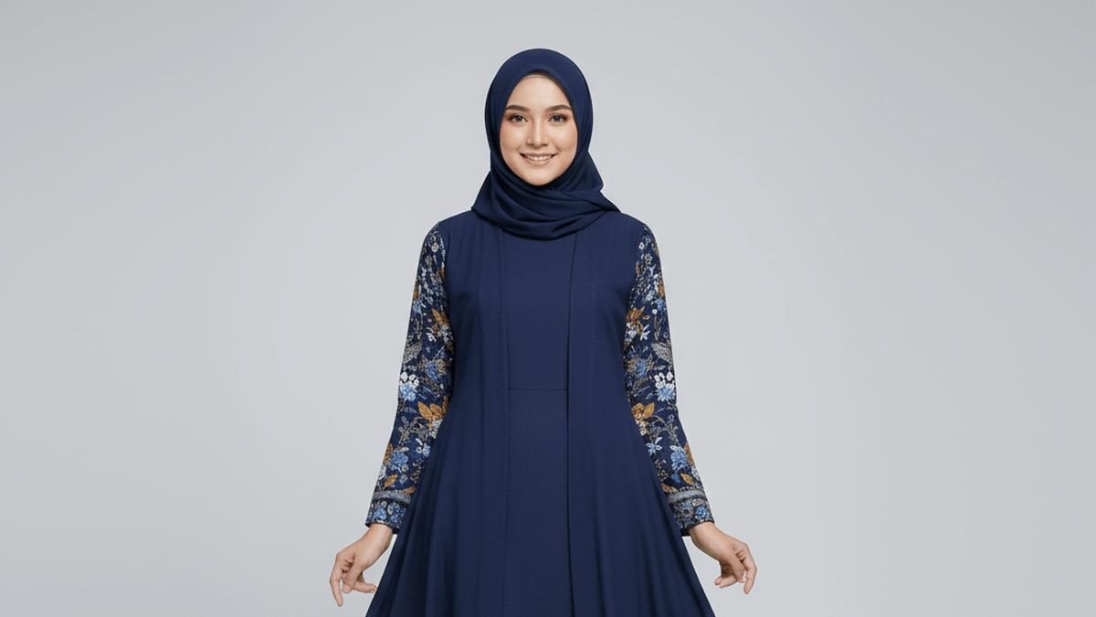 8 Model Gamis Batik Kombinasi untuk Kerja yang Santai Tapi Tetap Stylish