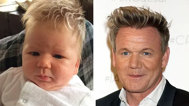 Potret Lucu Bayi Mirip Artis Terkenal, Ada Hubungan Darah?