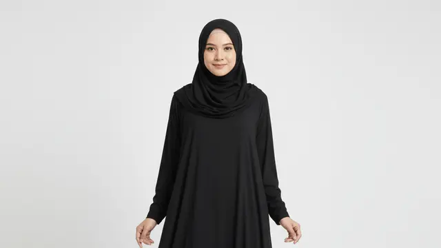 Model Gamis Simpel untuk Pinggul Besar yang Elegan by Gemini