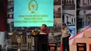 Wakil Presiden Jusuf Kalla memberikan sambutannya di acara Peringatan Hari Konstitusi di Gedung Nusantara IV, Senayan, Jakarta, Kamis (18/8). Sejumlah kegiatan diselenggarakan MPR dalam rangka peringatan Hari Konstitusi.(Liputan6.com/Johan Tallo)
