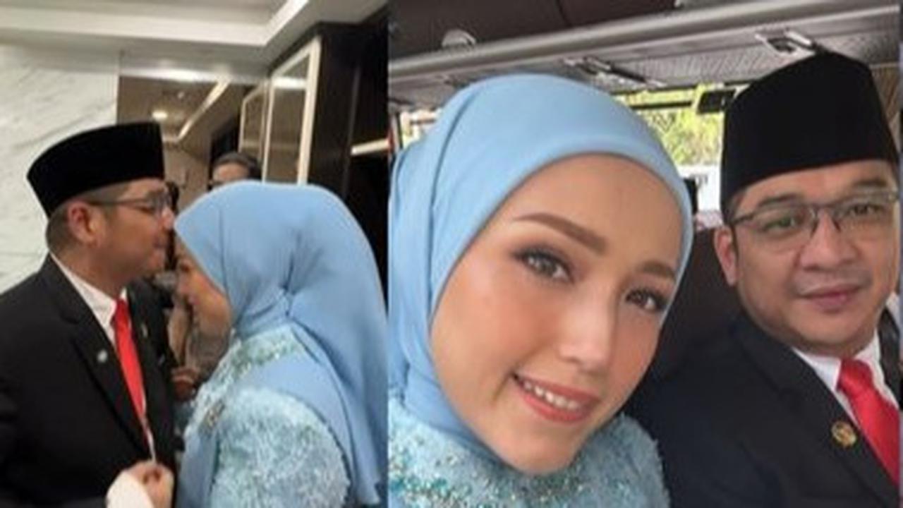 Cantik Banget, Potret Adelia Wilhelmina Anggun Berkebaya Dampingi Pasha Ungu saat Pelantikan Anggota DPR RI