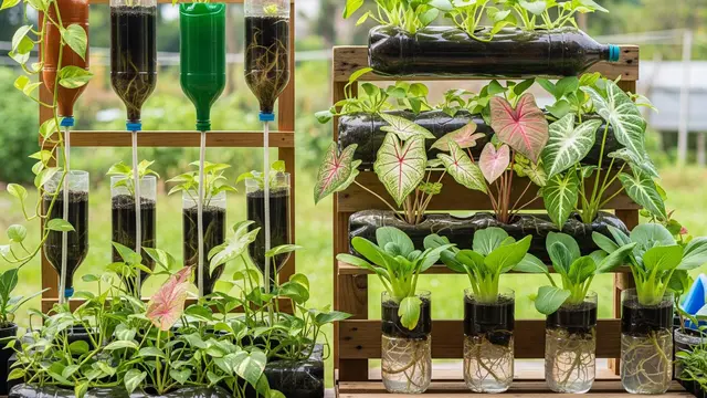 konsep hidroponik campur tanaman hias biar fungsional dan estetik