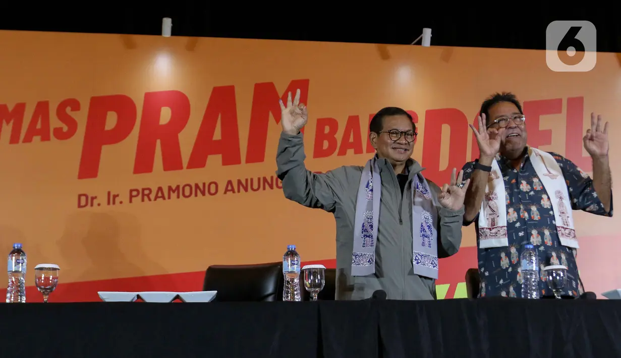 Pramono mengatakan bahwa untuk sementara dirinya bersama Rano Karno unggul di hampir semua wilayah Jakarta. (Liputan6.com/Herman Zakharia)