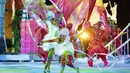 Penampilan Harmonious Cacophony terlihat saat upacara penutupan Paralympic Games Tokyo 2020 di Tokyo, Jepang, Minggu (5/9/2021). (Thomas Lovelock for OIS via AP)