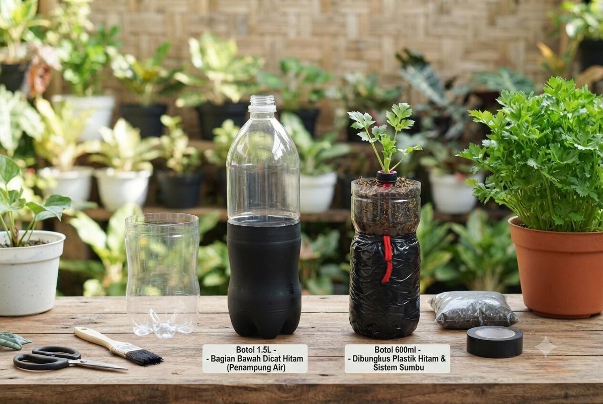 Cara Menanam Seledri di Botol Bekas agar Tumbuh Rimbun