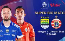 Saksikan Live Streaming BRI Super League Pekan Ke-17: Persib vs Persija, Eksklusif di Vidio