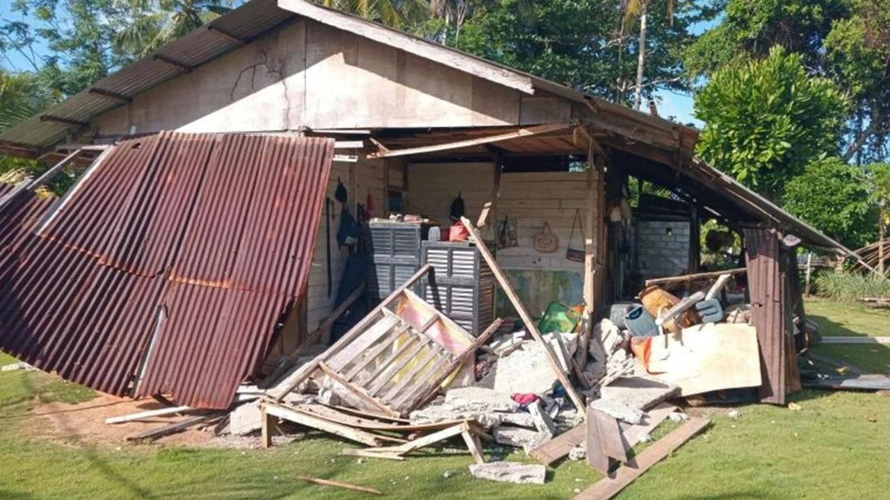 Kondisi Rumah Terdampak Gempa Mindanao di Kepulauan Sangihe, Begini Penampakannya