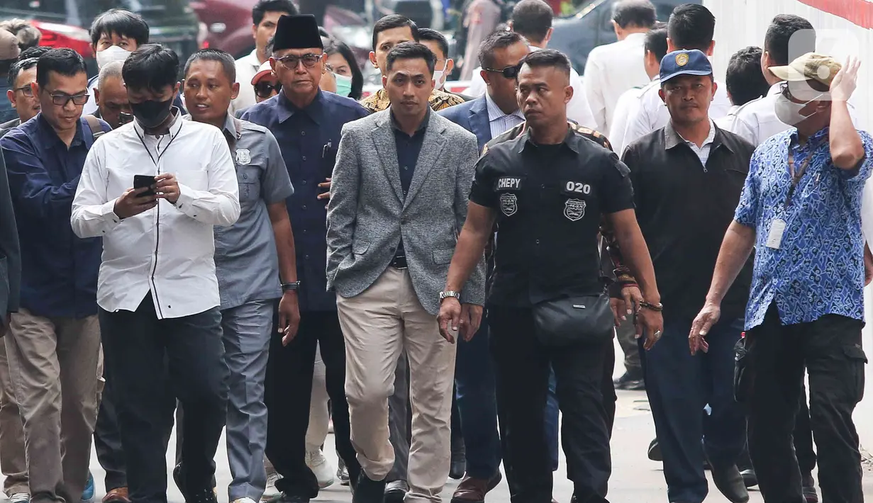 Kedatangan Panji Gumilang itu memenuhi panggilan penyidik Dittipidum Bareskrim Polri terkait kasus dugaan penistaan agama. (Liputan6.com/Herman Zakharia)