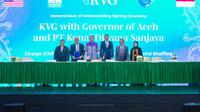 Perusahaan Malaysia Kenaf Venture Global (KVG) menandatangani MoU dengan Pemerintahan Aceh untuk perluasan industri pengembangan benih di Aceh. (Dok KVG)