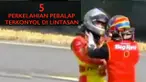 Video perkelahian antar pebalap Nascar, Moto3 dan Speedway terkonyol didalam lintasan.