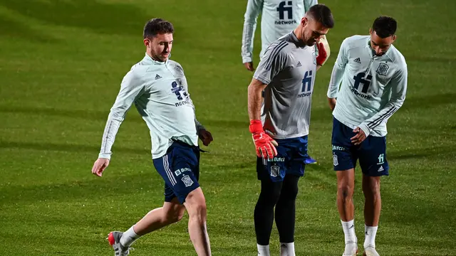 Sesi Latihan Spanyol Jelang Hadapi Yunani di Kualifikasi Piala Dunia 2022