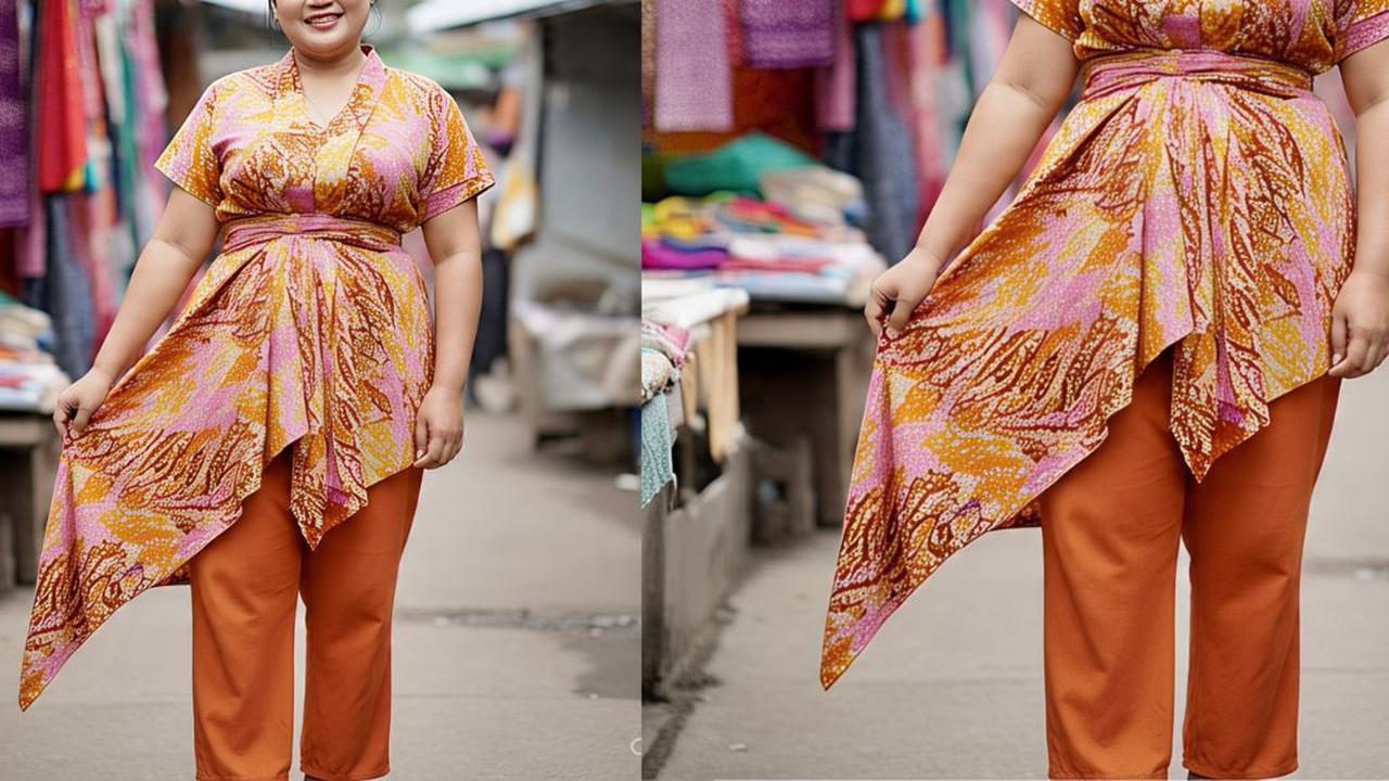 Model Baju Batik Wanita Gemuk agar Terlihat Ramping