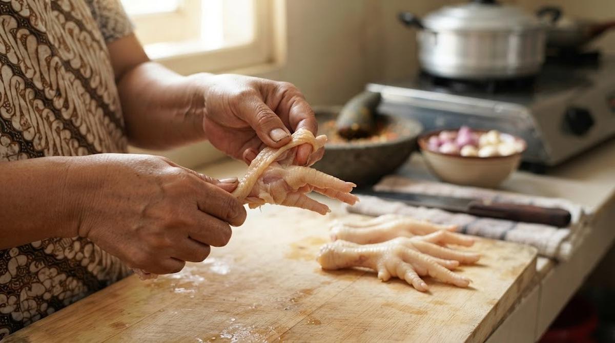 Cara Mengupas Kulit Ceker Ayam