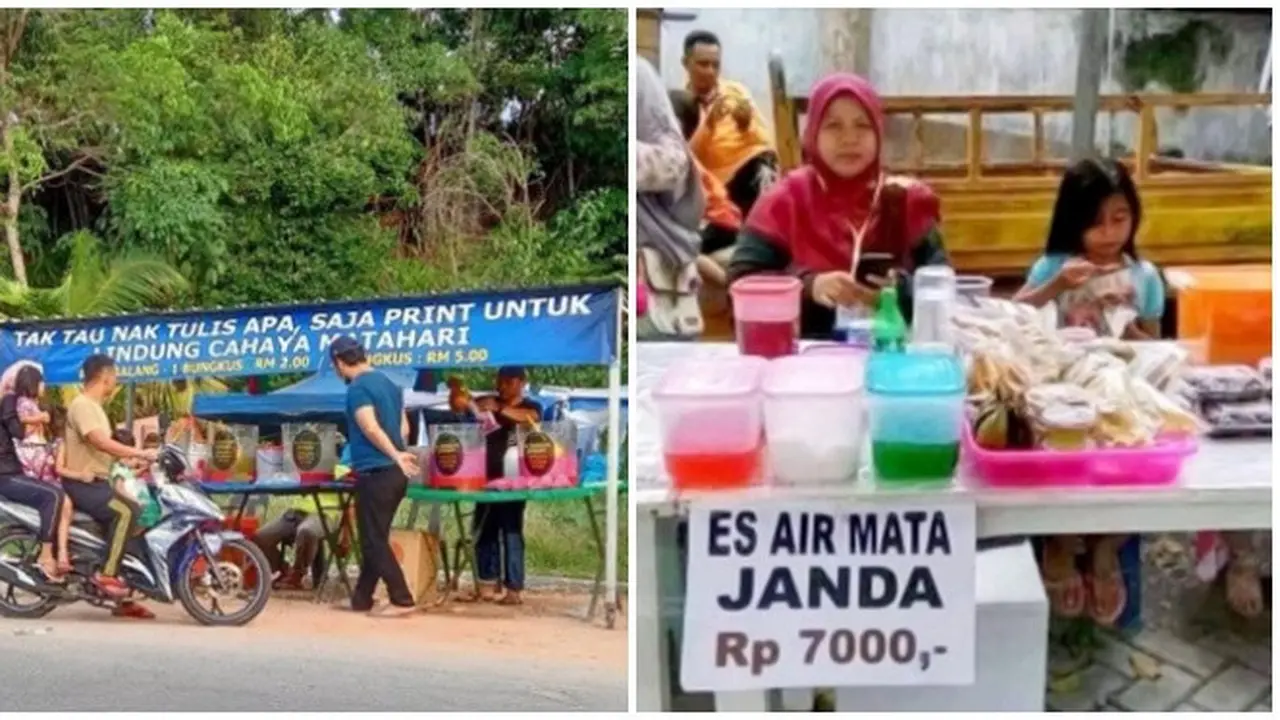 6 Potret Kocak Spanduk Pedagang Takjil Ini Bikin Geleng Kepala