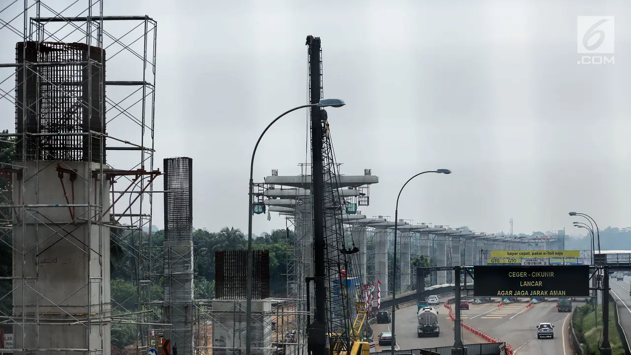 Rampung 2019, Progres Pengerjaan LRT di Cibubur Sudah 40 Persen