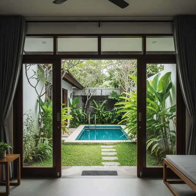 Desain Rumah Sederhana tapi Mewah dengan Kolam Mini