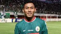 Bek PSS Sleman, Asyraq Gufron Ramadhan, bersemangat menjelang final Liga 2018. (Bola.com/Vincentius Atmaja)