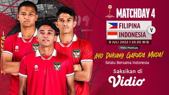 Link Live Streaming Piala AFF U-19 2022 Indonesia Vs Filipina di Vidio