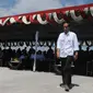 Jokowi yang tiba di ibukota Sulsel pada Sabtu (10/5/14) sore, telah menyempatkan untuk berkunjung ke rumah orang tua Gubernur Sulawesi Selatan Syahrul Yasin Limpo. (Liputan6.com/Herman Zakharia)