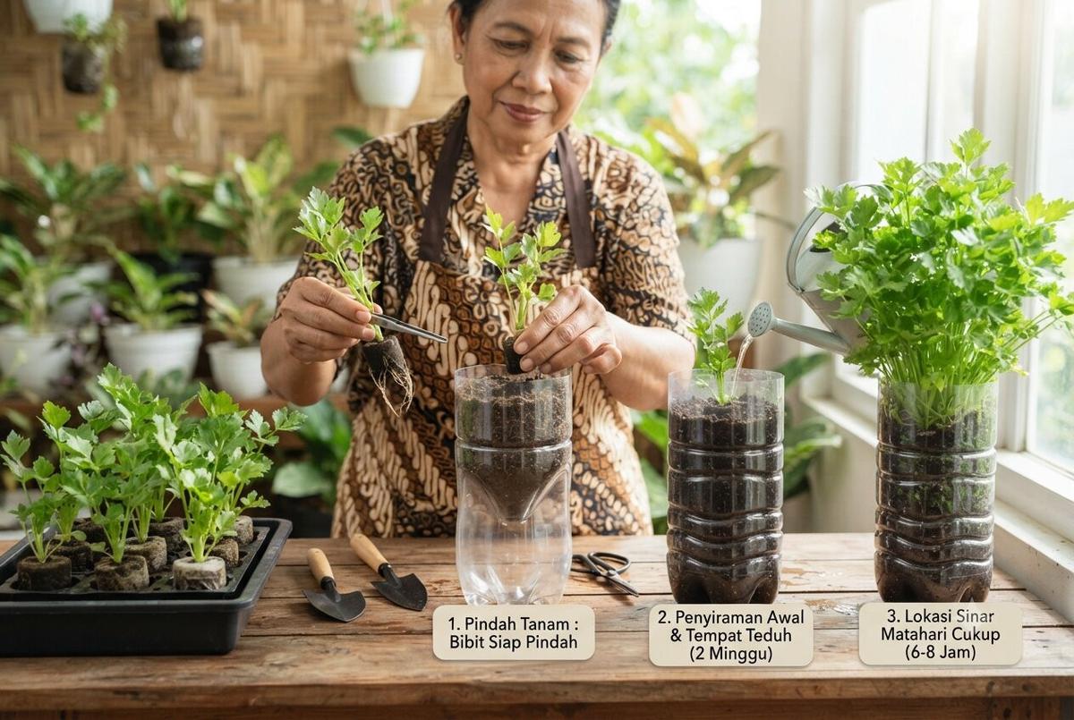 Cara Menanam Seledri di Botol Bekas agar Tumbuh Rimbun