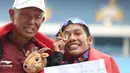 Medali emas ini sekaligus merupakan balas dendam atas kegagalan menyakitkan di SEA Games 2019 Filipina. Ia yang memimpin lomba hingga 600 meter menjelang finis harus terjatuh dan tidak dapat melanjutkan lomba. (Bola.com/Ikhwan Yanuar)