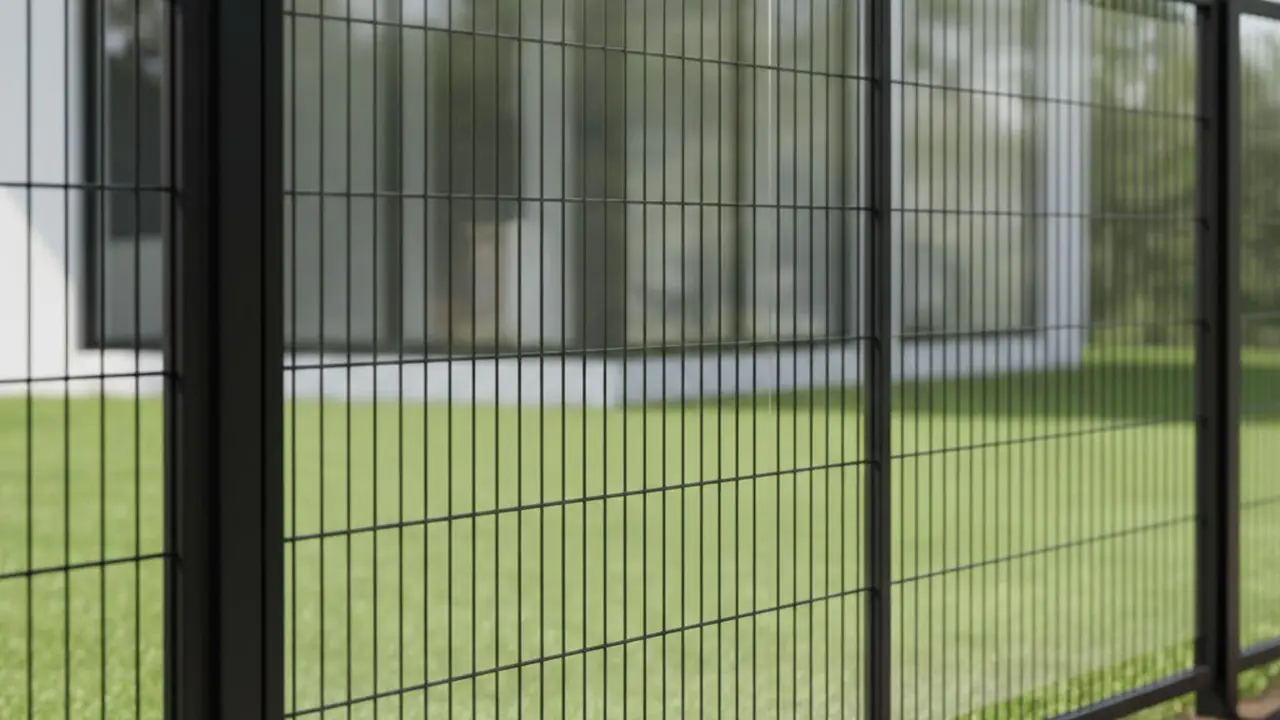 Pagar Wire Mesh Berlapis Polycarbonate (Gemini AI)