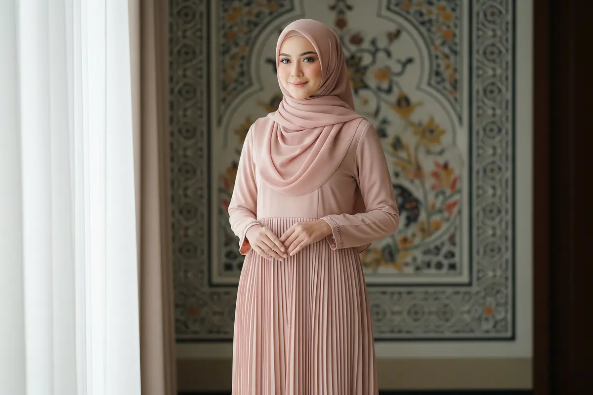 Tren Model Gamis Pleated untuk Ramadan 2026