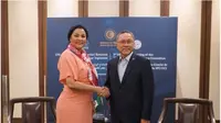 Menteri Perdagangan Zulkifli Hasan bertemu dengan Menteri Perindustrian, Perdagangan, dan Investasi Republik Federasi Nigeria, Doris Nkiruka Uzoka-Anite, di Istanbul, Turki, Rabu (12/6/2024). (Dok Kemendag)