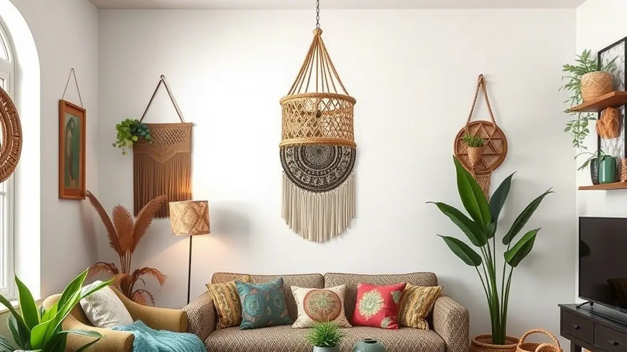 dekor rumah gaya bohemian (ilustrasi by qwen.ai)