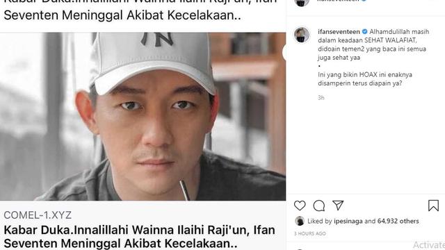 Ifan Seventeen Diberitakan Meninggal Dunia, Sang Istri, Citra Monica Kaget
