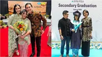 Potret outfit pasangan artis di momen kelulusan anak 2025. (sumber: Instagram/marshatimothy/baimguitar)