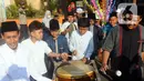 <p>Alat musik tabuh juga dimainkan untuk meramaikan pawai Tahun Baru Islam. (merdeka.com/Arie Basuki)</p>