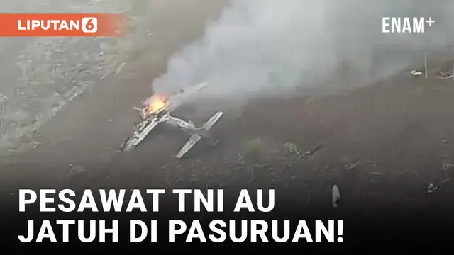 Pesawat TNI AU Jatuh di Pasuruan