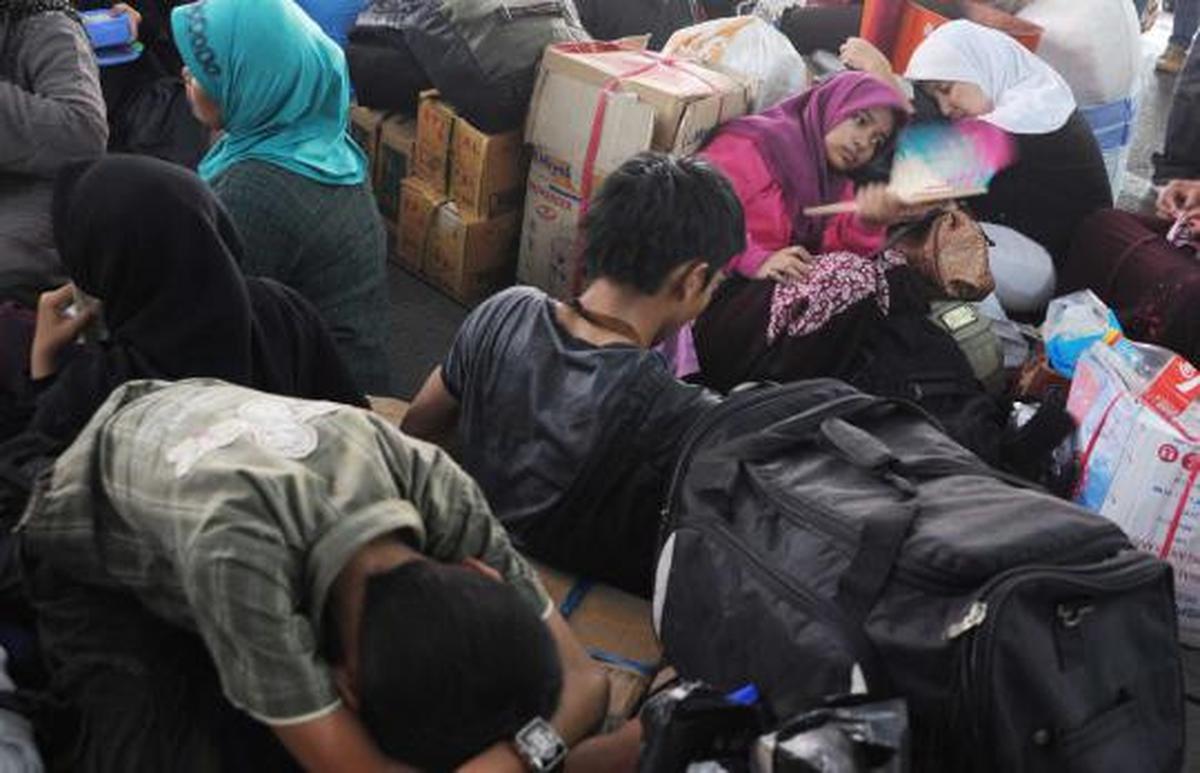 H-5 lebaran, Stasiun Senen dipadati pemudik