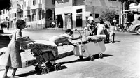 Foto ini menunjukkan hari-hari terakhir warga Palestina di Jaffa pada tahun 1948. (Dok. PBB)