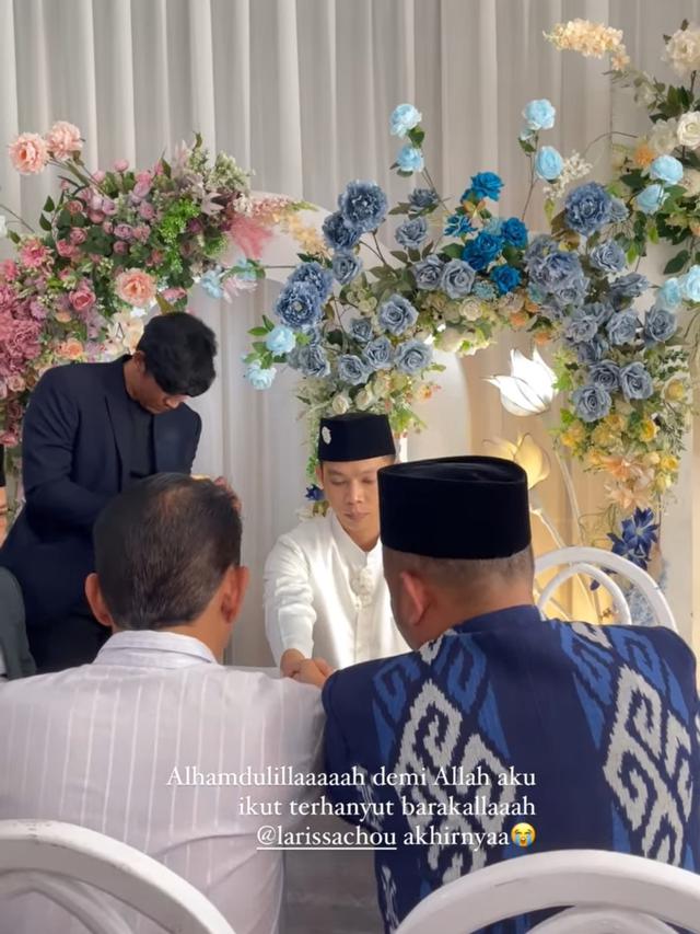 Akad Nikah Larissa Chou dan Ikram Rosadi