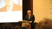 Mantan Perdana Menteri Australia Kevin Rudd ketika mengisi acara yang diadakan oleh FPCI bertajuk "The US, China, & ASEAN: Can The Right Equilibrium be Found?" di Jakarta, Kamis, 8 November 2018. (FPCI/Liputan6.com/Afra Augesti)