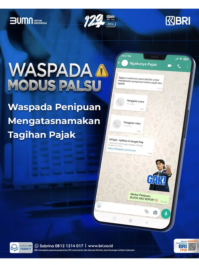 Kenali Modus Penipuan Tagihan Pajak Berekstensi APK, BRI Imbau Masyarakat Waspada Cybercrime