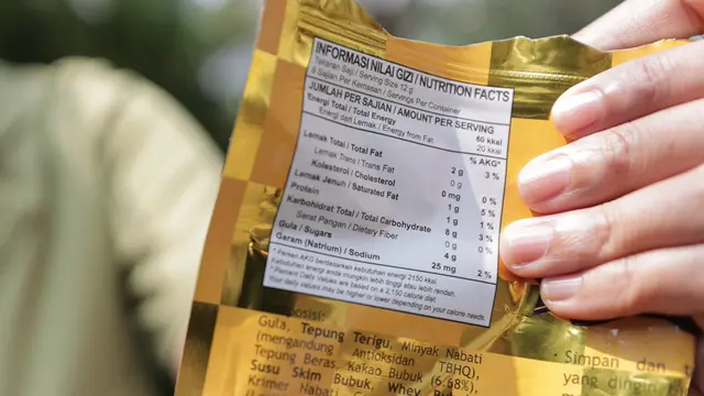 Informasi Nilai Gizi pada Pangan Kemasan (Foto: Adam Farizky)
