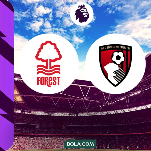 Liga Inggris - Ilustrasi Logo Nottingham Forest dan Bournemouth