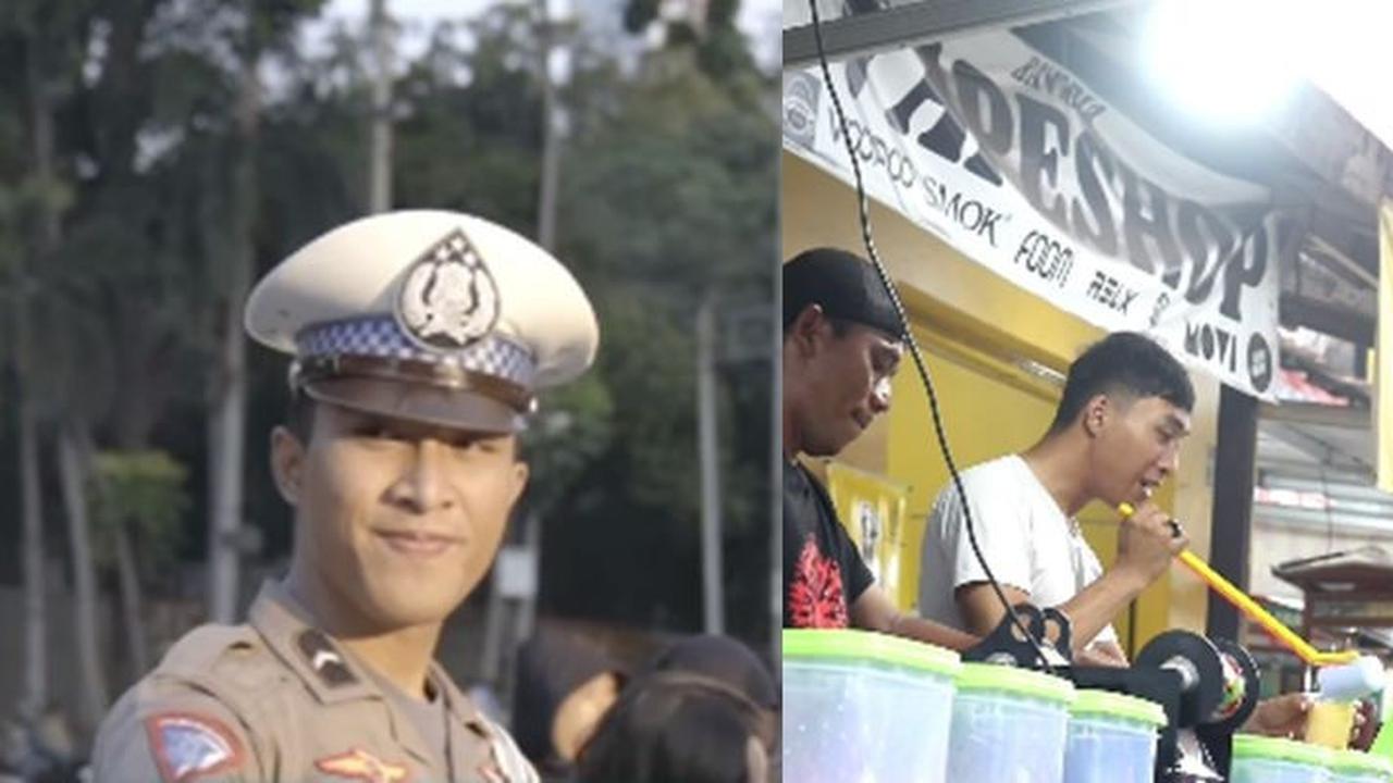 Pak Polisi Ganteng Bikin Hati Meleleh, Ternyata Punya Usaha Sampingan Tak Gengsi Pulang Dinas Langsung Jualan di Pinggir Jalan