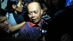 Syarief Hasan menyatakan akan mendukung calon presiden (capres) dan calon wakil presiden (cawapres) yang berkomitmen melanjutkan program pemerintahan Presiden RI sekaligus Ketua Umum DPP PD Susilo Bambang Yudhoyono (SBY) (Liputan6.com/Johan Tallo)