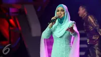 Siti Nurhaliza saat tampil di Golden Memories. (Yoppy Renato/Liputan6.com)