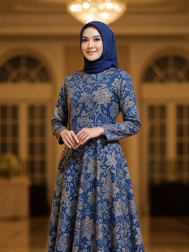 9 Model Gamis Batik Formal Terbaru, Tampil Modern di Berbagai Acara
