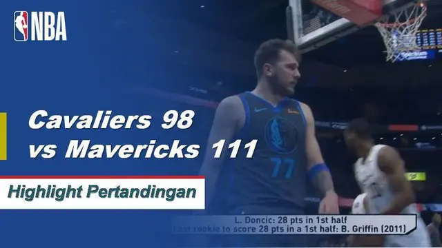 Cuplikan Pertandingan NBA : Mavericks 111 vs Cavaliers 98